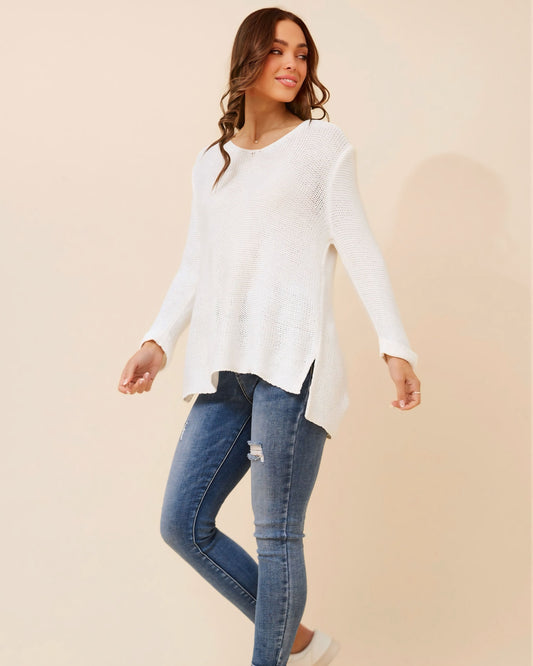 Kaye V Neck Knit Top