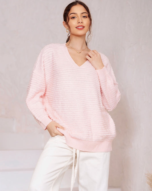 Angie V Neck Knit Sweater