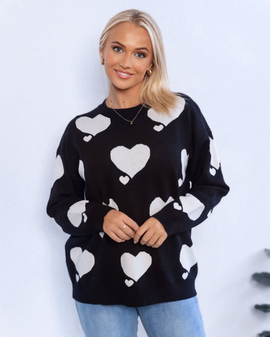 Benni Heart Knit Sweater