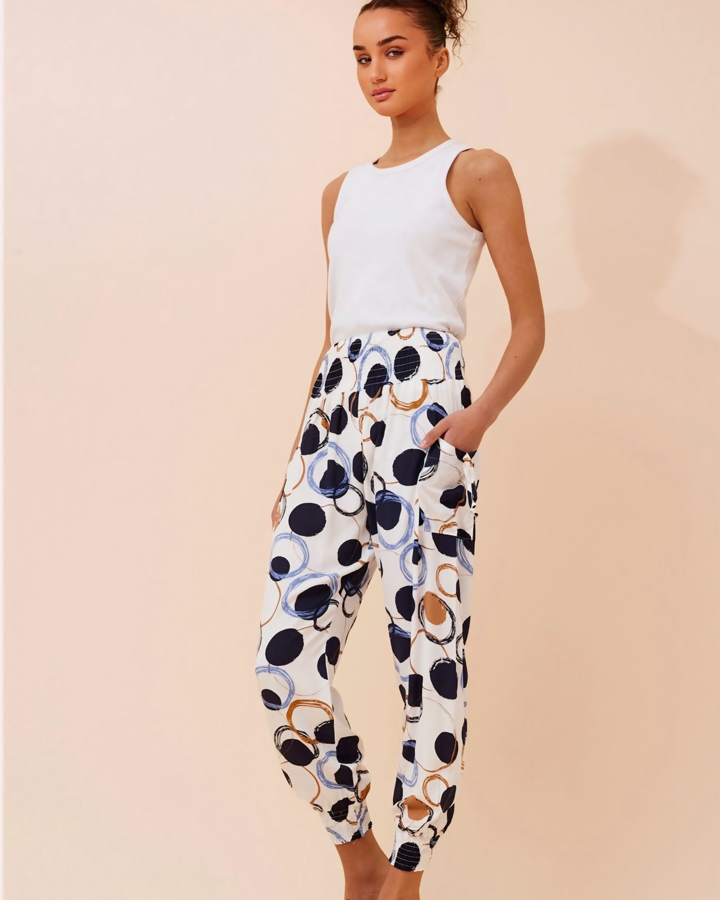 Zara Polka Dot Harem Pants