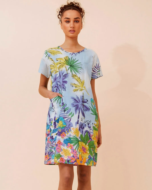 Charlie Tropical Print Dress