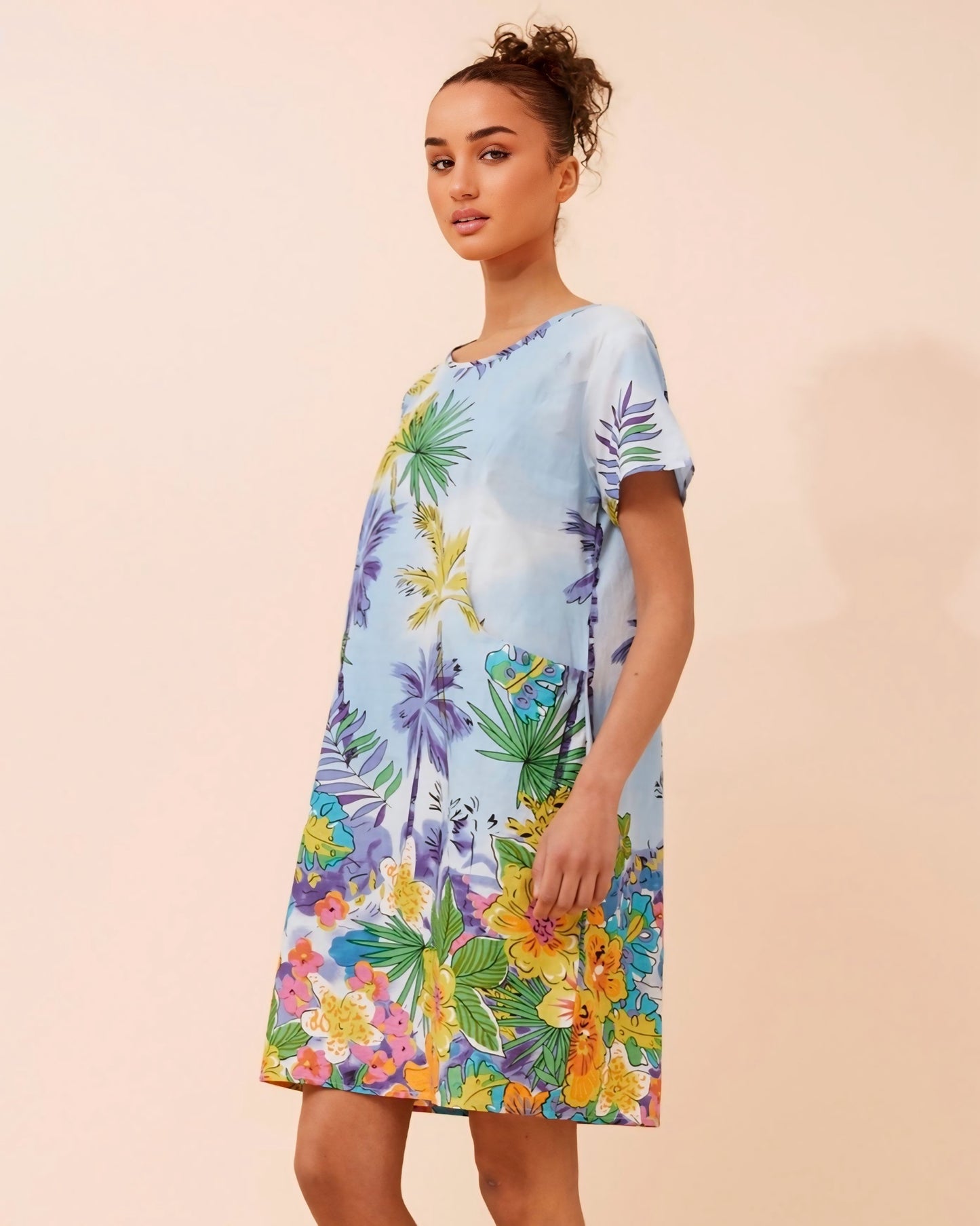 Charlie Tropical Print Dress