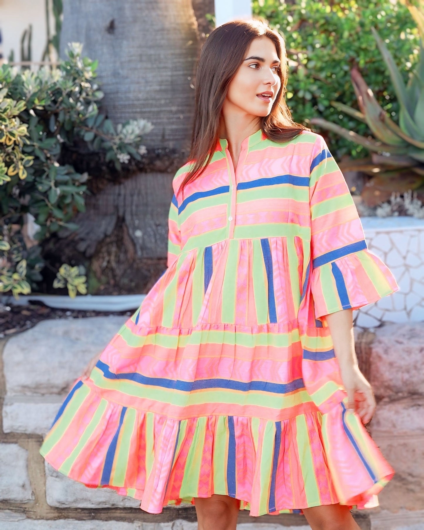 Chantelle Peacock Feather Print Dress