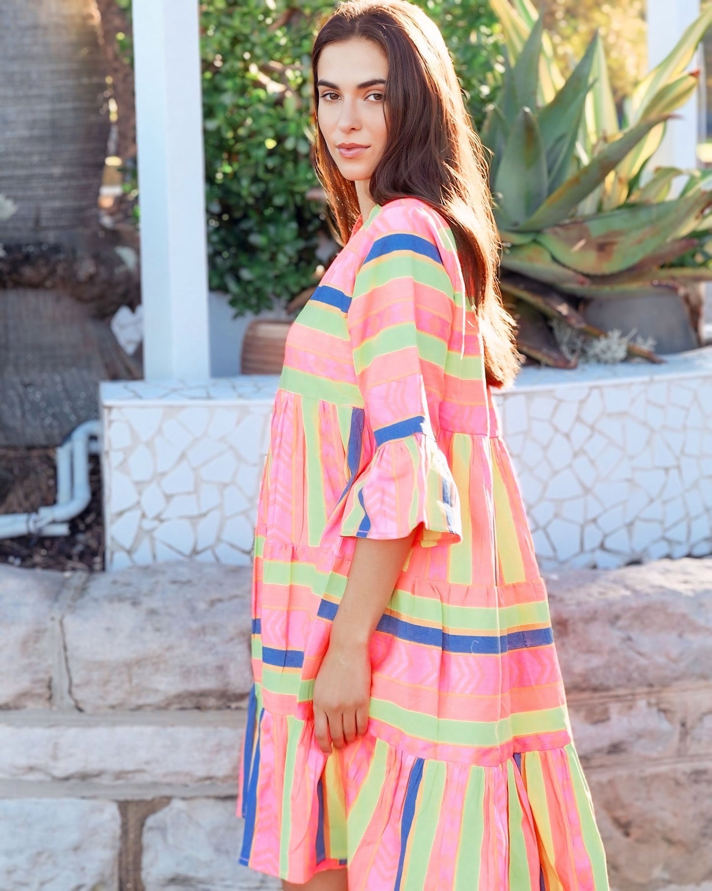 Chantelle Peacock Feather Print Dress