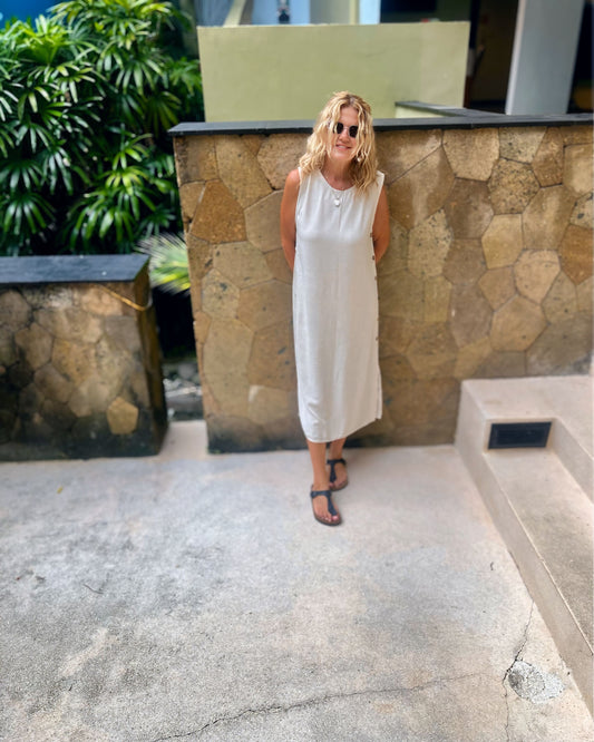 Charlie Beige Linen Dress