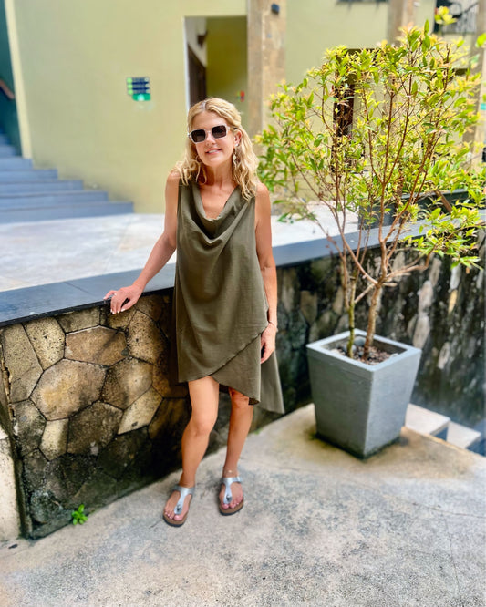 Padma Hanky Front Linen Dress