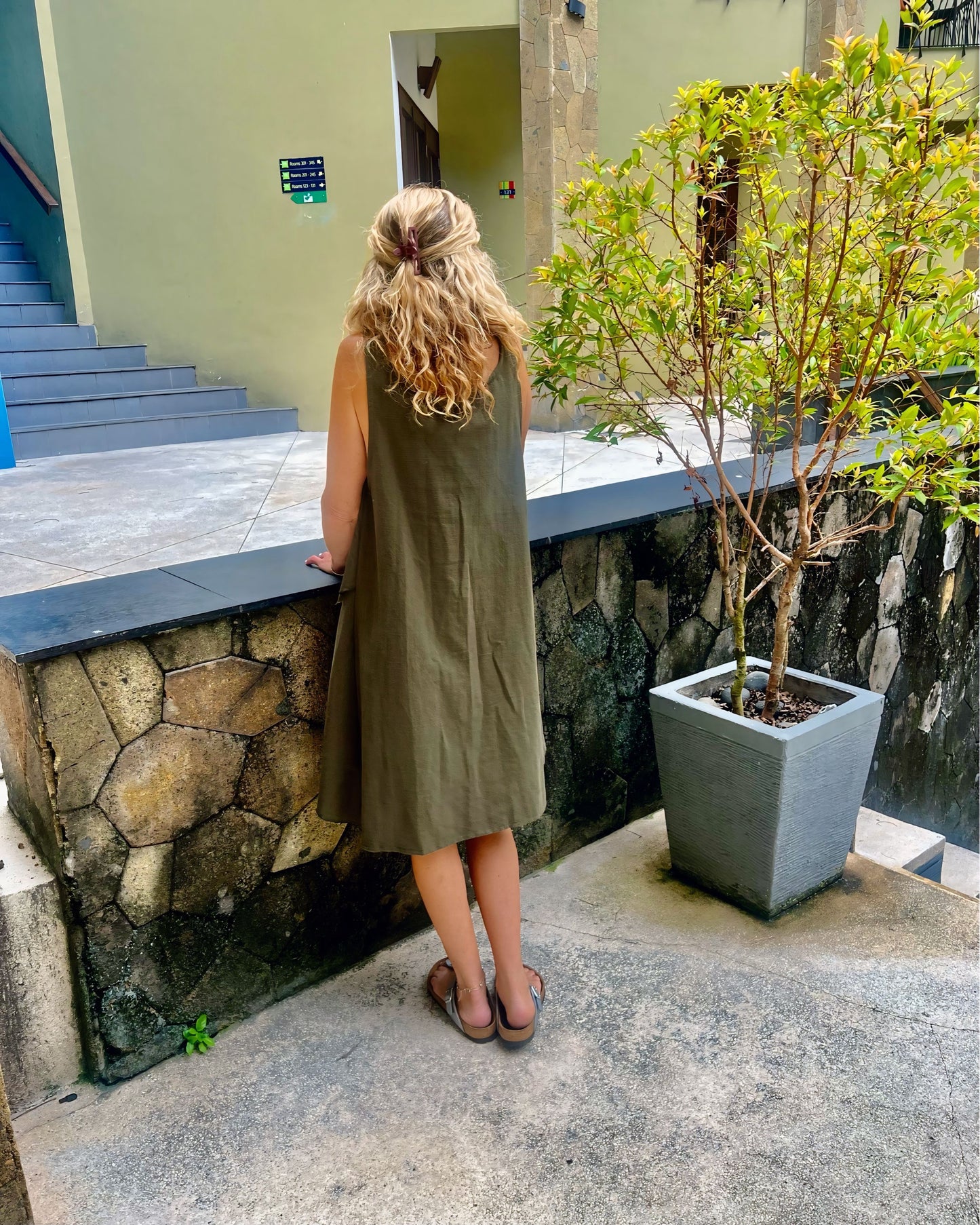 Padma Hanky Front Linen Dress