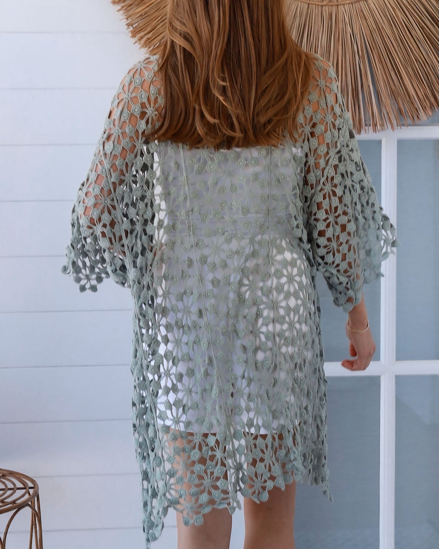 Roxy Crochet Long Jacket